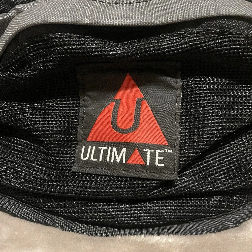 Vintage Ultimate Fanny Pack Hiking Sport Outdoor Black Grey Padded 2‎ Pocket